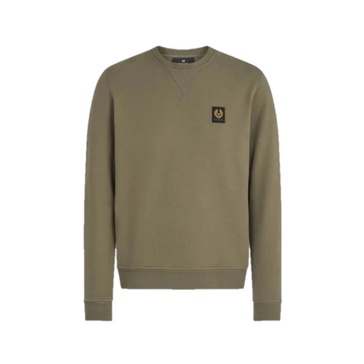 Classic Olive Sweatshirt with Bouclé Cotton