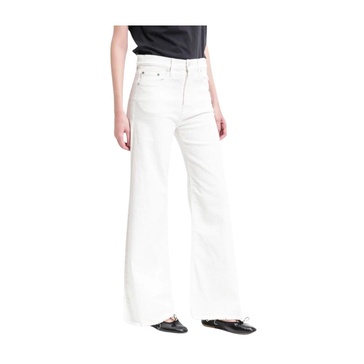 White High Waist Flared Jeans