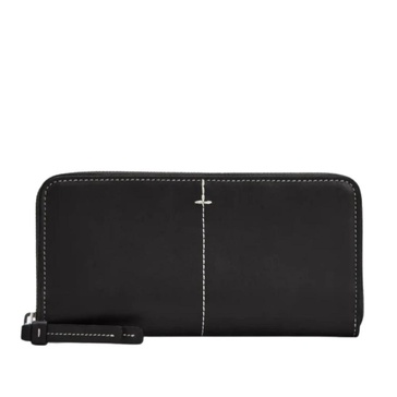 Zip Closure Black Wallet for Men