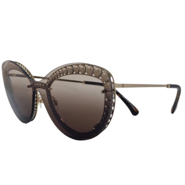 Large Butterfly Sunglasses with Pearl Embellishments