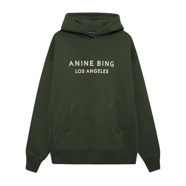 Dark Olive Hoodie with Cool Print