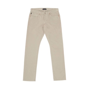 Beige Five Pocket Jeans