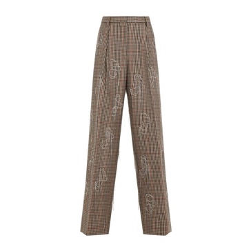 Brown Wide Wool Trousers AW24