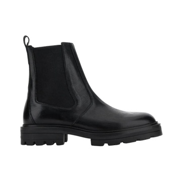 Black Leather Chelsea Boots