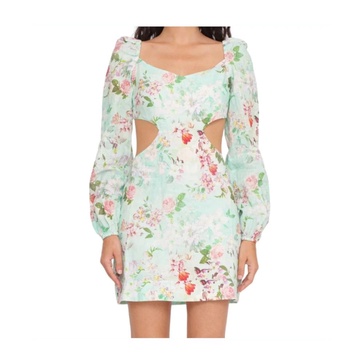 Floral Cut-Out Mini Dress