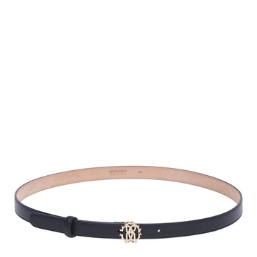 Slim Belt with Gold Logo Closure