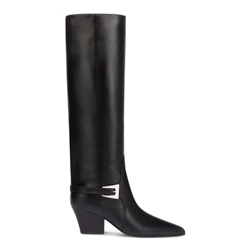 Black Calf Leather Jane Boots