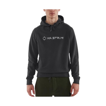 Cracked Logo Hooded Sweat Jet Black