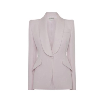 Luxury Porcelain Powder Wool Jacket