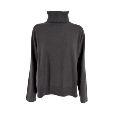 Grey Lurex Turtleneck for Women