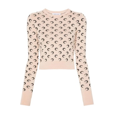 Moon Jacquard Sweater Beige