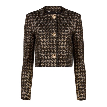 Black Houndstooth Tweed Jacket