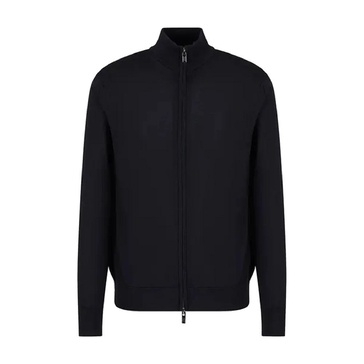 Black Zip-Through Dolcevita Sweater