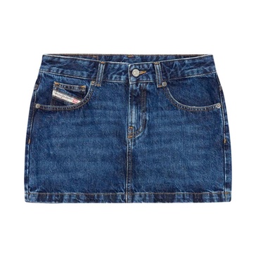 Blue Denim Skirt with Iconic Pocket