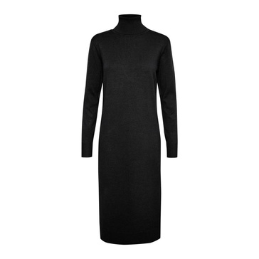 Soft Knit Roll Neck Long Dress