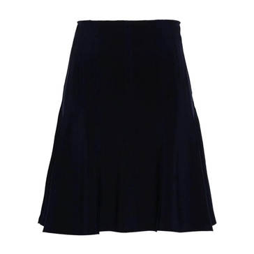 Navy Blue Stretch-Jersey Skirt