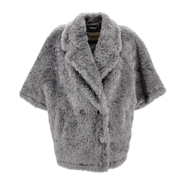 Shearling Double-Breasted Grey Jacket