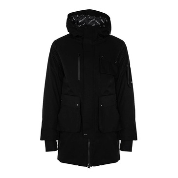 Down Jacket, Simple Cut with Adjustable Hood