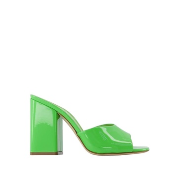 Kiwi Green Patent Leather Mules