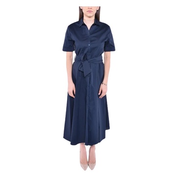 Blue Poplin Shirt Dress