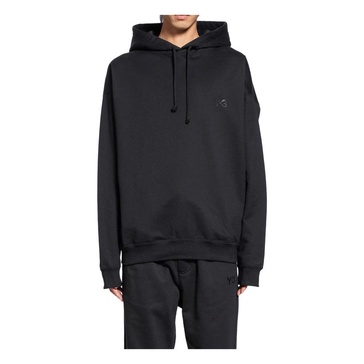 Black Hoodie with Logo Print