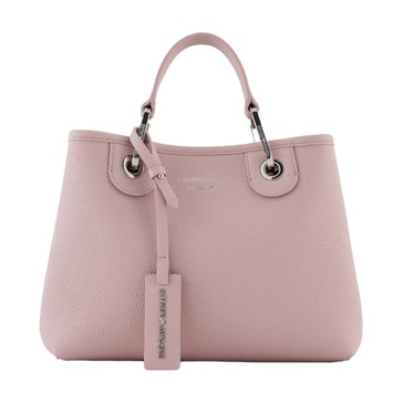 Pink Synthetic Shopping Bag