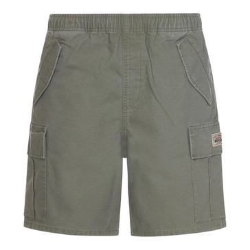 Green Cargo Shorts Elasticated Waistband