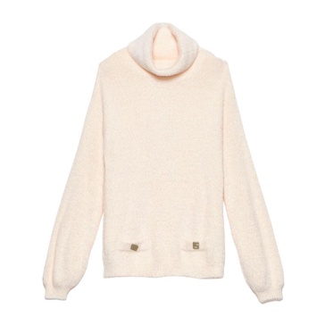 Chenille Dolcevita Sweater with Pockets