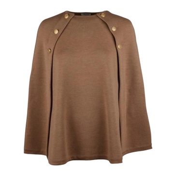 Mary Wool Cape Beige Gold Buttons