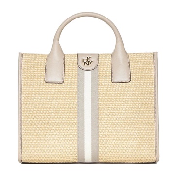 Interwoven Design Beige Bag