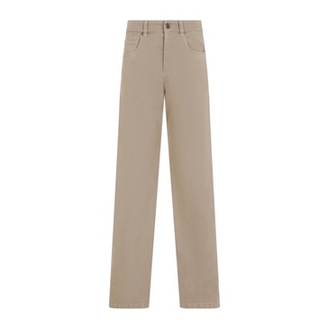 Medium Brown Cotton Pants