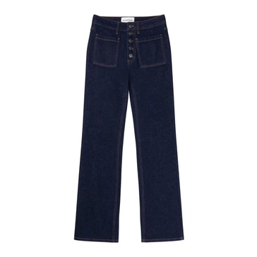 High-waisted Jeans with Oversize Pockets