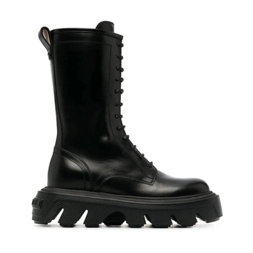 Black Biker Boots with Customised Sole