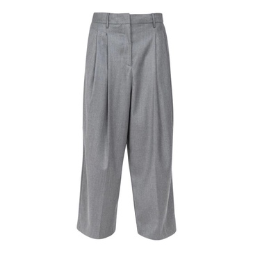 Wide Leg Wool Flannel Pants