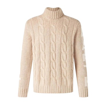 Beige Turtleneck for Men