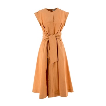 Cotton Belted Sleeveless Dress