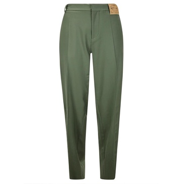 Wool Trousers with Crease and Flap