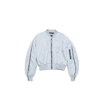 ACNE STUDIOS Padded Bomber Jacket with Zipper for Women in Celeste