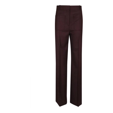 Brown Flared High Waist Trousers