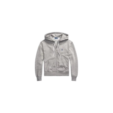 Grey Zip Polo Hoodie - Size: XS, Color: Dark Vintage Heather