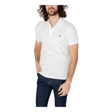 White Cotton Polo Shirt Button Fastening