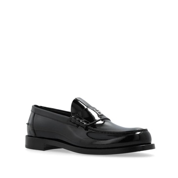 GIVENCHY Elegant Black Leather Loafers