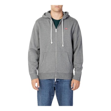 Gray Hooded Zip-Up Sweatshirt