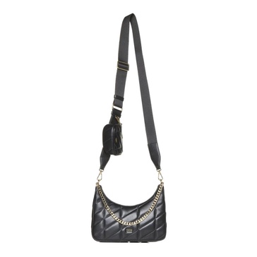 Quilted Black Leather Chain Bag