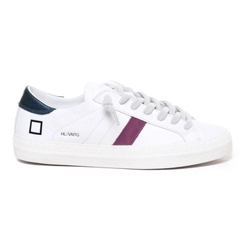 White Leather Sneakers with Cracked Details