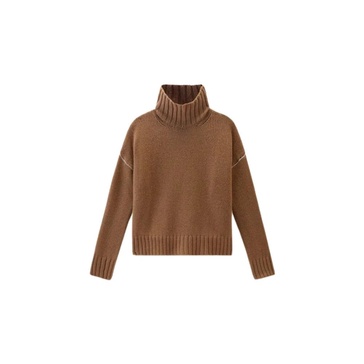 Pure Virgin Wool High Collar Turtleneck