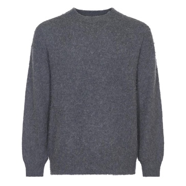 Brushed Wool Cashmere Silk Knit Sweater