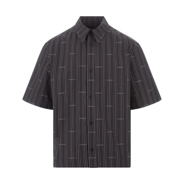 Striped Logo Shirt Black Grey