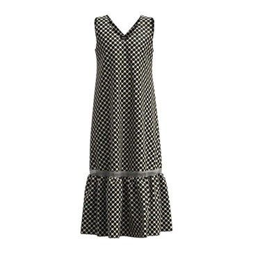 Polka Dot V-Neck Midi Dress