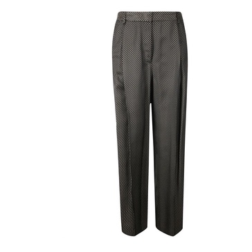 Wide Leg Trousers with Pressed Crease